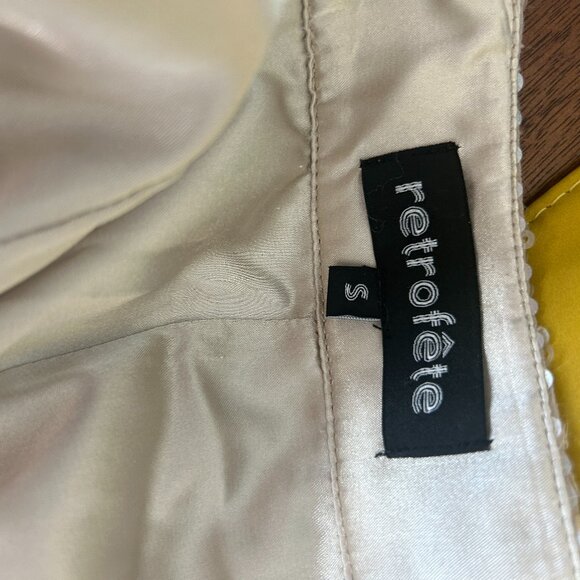 Retrofete Shimmering Cream Flare Pants - Picture 7 of 7